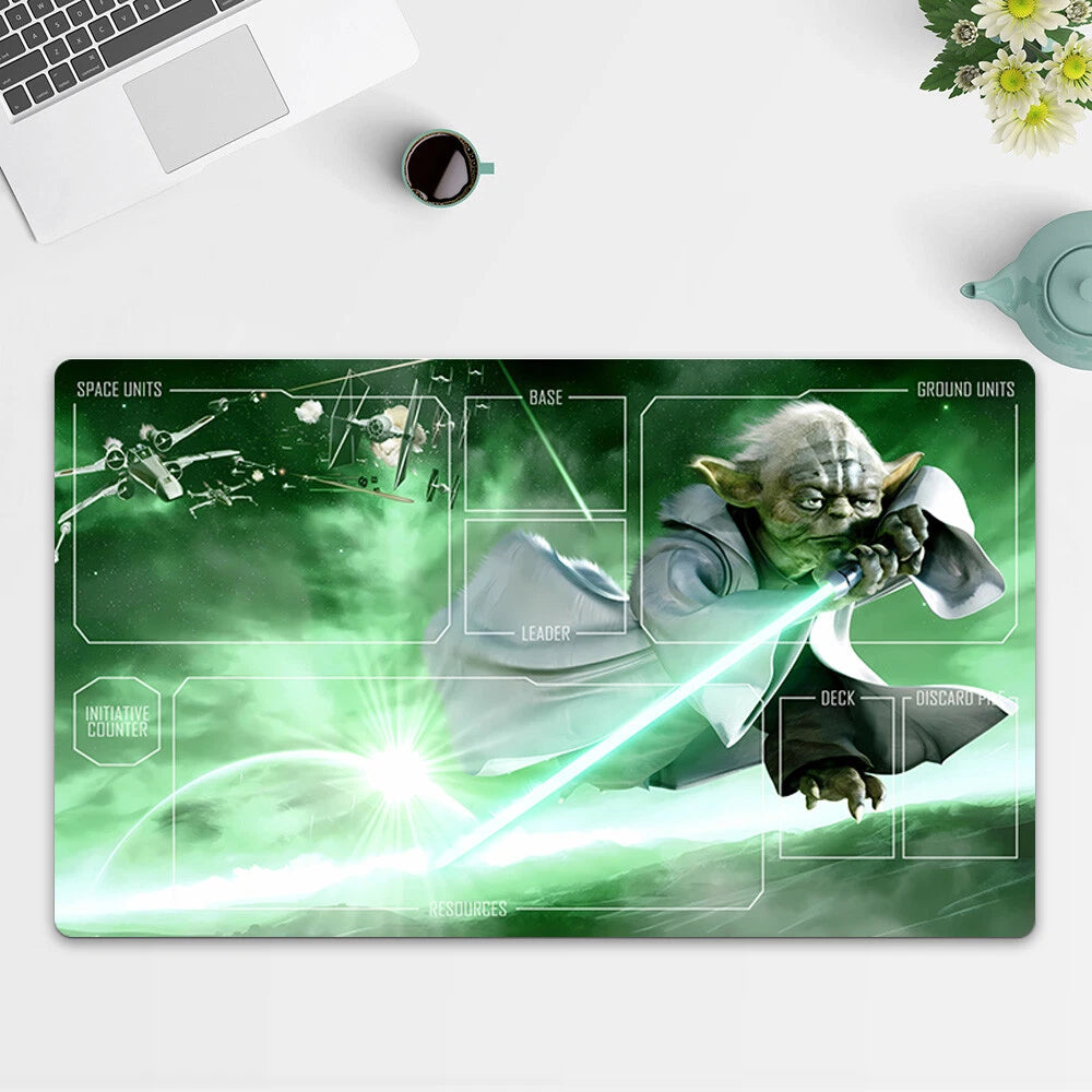 Playmat Master Yoda TCG Starwars : Unlimited Trading Card Game Play Mat Free Bag