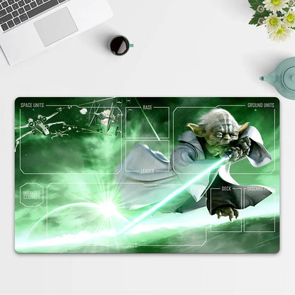 Playmat Master Yoda TCG Starwars : Unlimited Trading Card Game Play Mat Free Bag