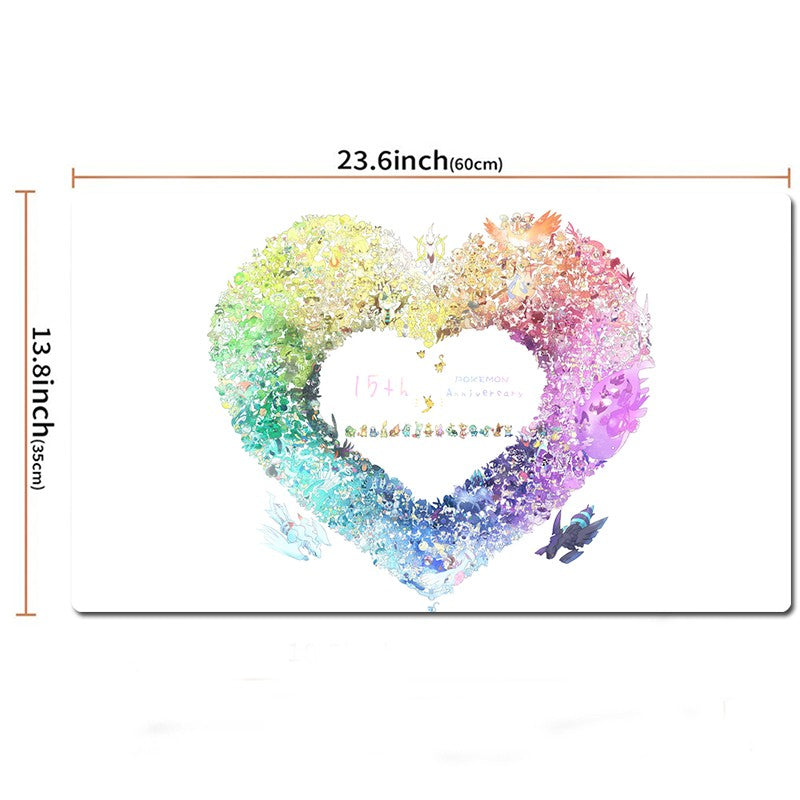 Heart Board Game Pokemon Table Playmat PTCG TCG CCG Pad Trading Card Games Mat