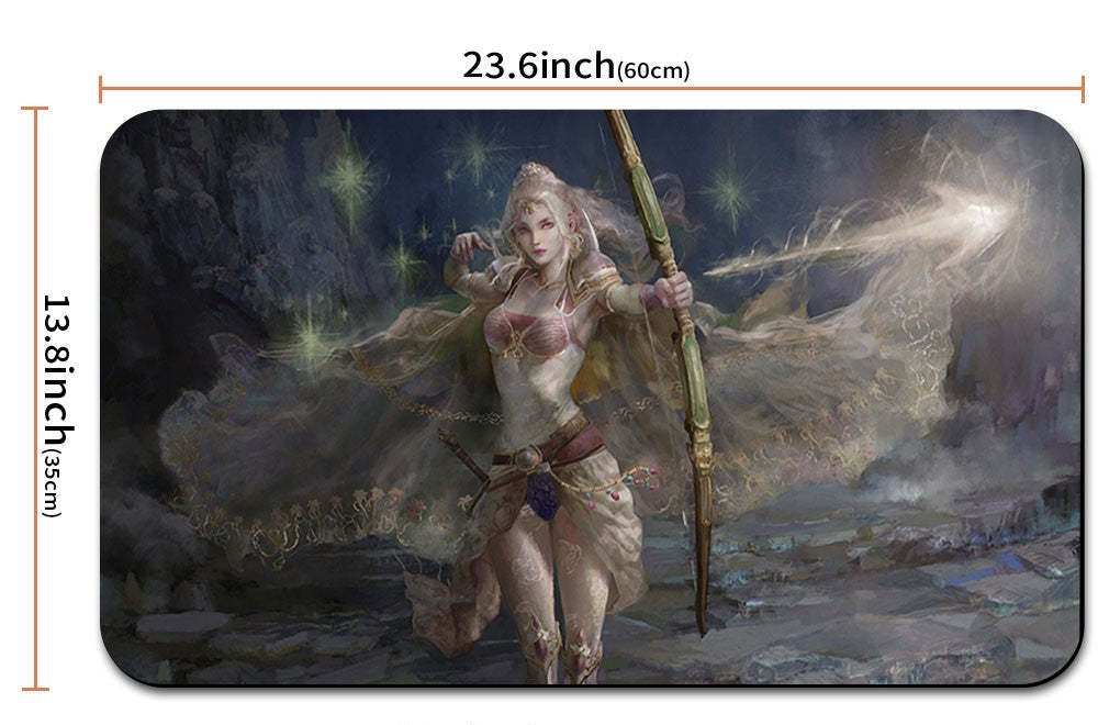 Product packaging with an illustration of a warrior and dimensions displayed.