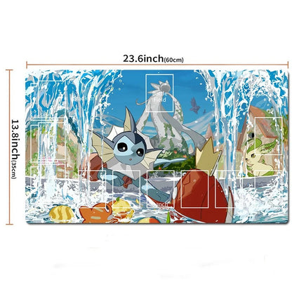 Vaporeon Board Game Pokemon Table Playmat TCG CCG PTCG Trading Card Game Deskmat Mousepad
