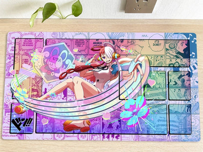 One Piece Girl OPCG TCG CCG Uta Table Playmat Trading Card Game Mat Play Pad Mousepad Deskmat