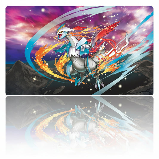 White Kyurem Board Game Pokemon Table Playmat TCG CCG Mat Gaming Pad Mousepad