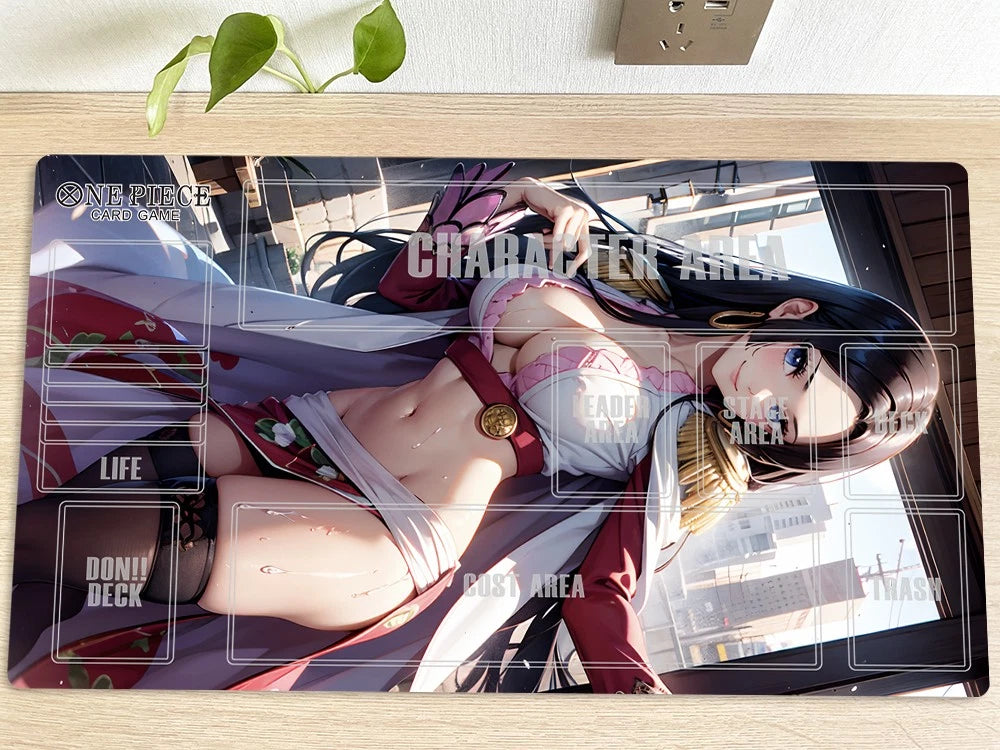 One Piece O-P OPCG TCG CCG Play Pad Boa·Hancock Playmat Trading Card Game Mat Mousepad Deskmat