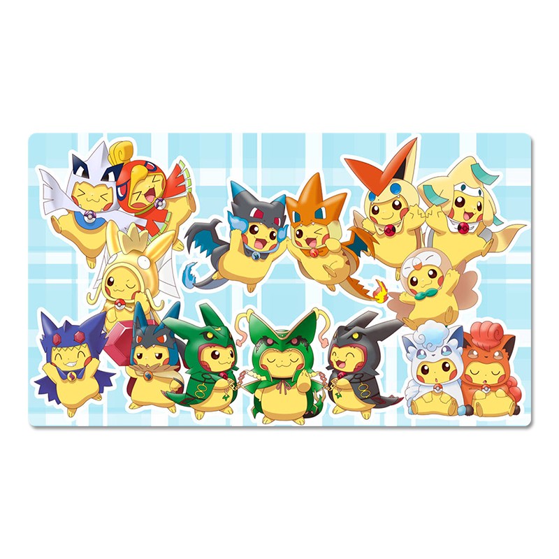 Pikachu Pokemon Table Playmat PTCG TCG CCG Mouse Pad Trading Card Game Mat Bag