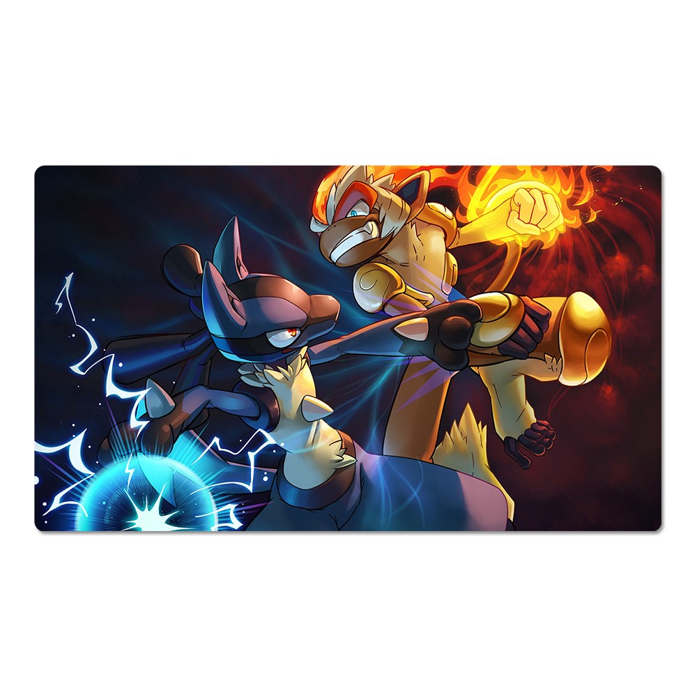 Infernape Lucario Pokemon Table Playmat PTCG TCG CCG Pad Trading Card Game Mat