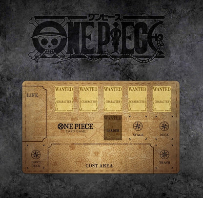 One Piece Playmat With Zones OPCG TCG Card Game PlayMat 24x14in Standard Size
