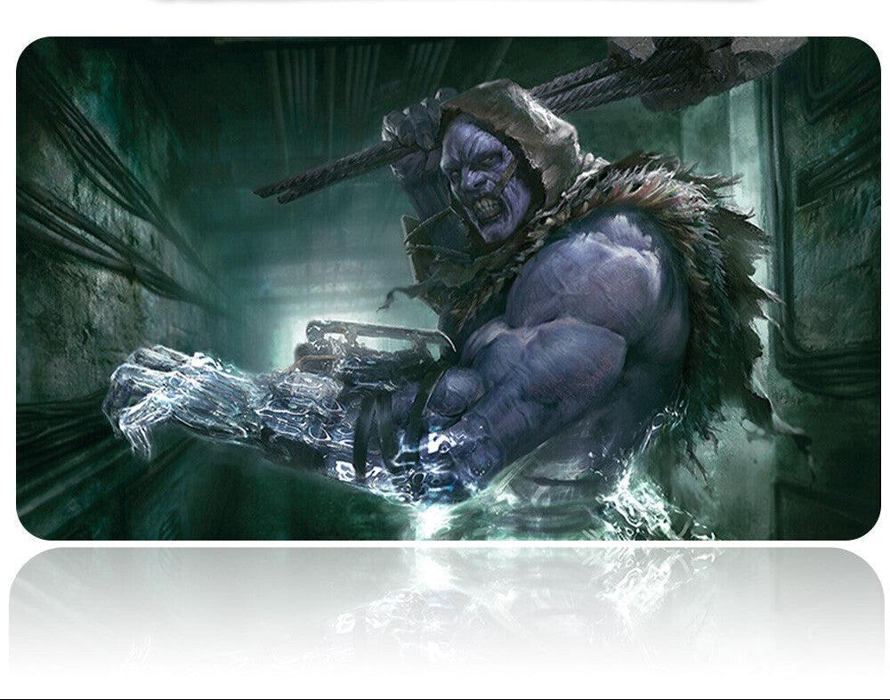 Character with a weapon in a dark, industrial setting