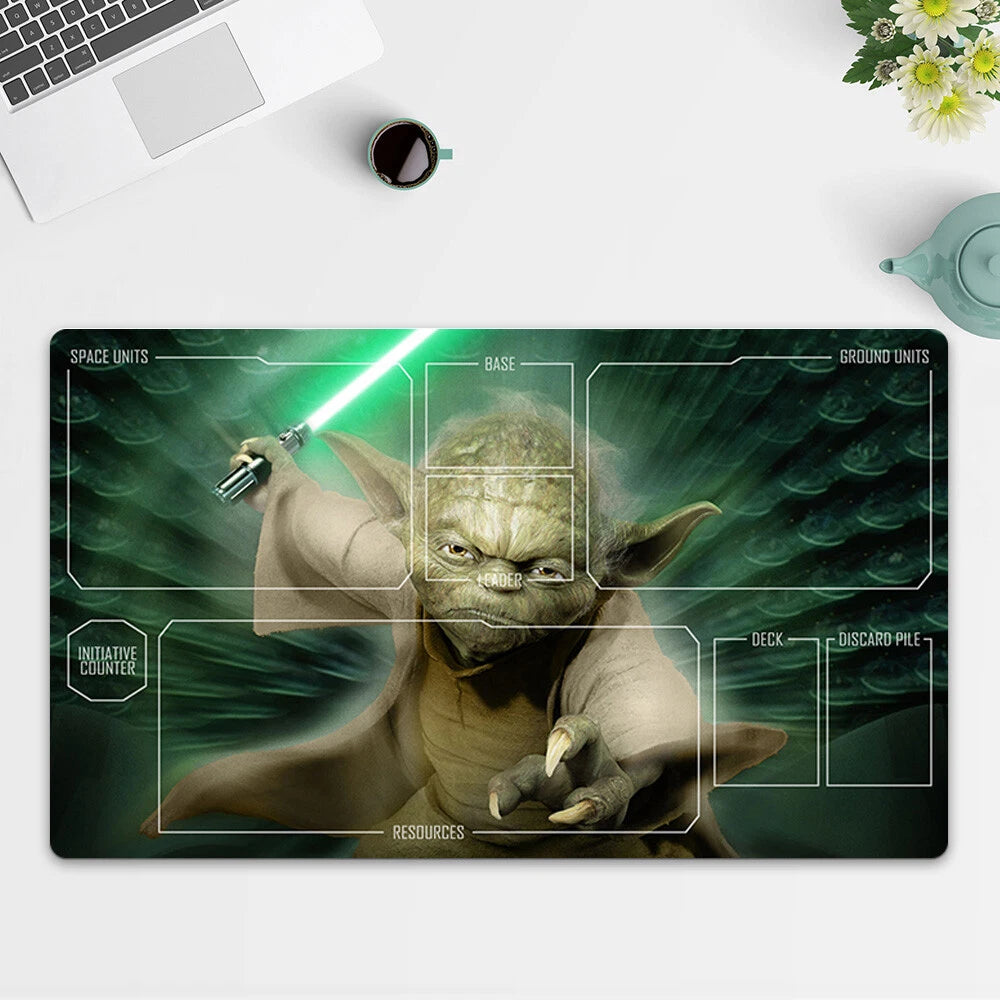 Playmat Master Yoda TCG Starwars : Unlimited Trading Card Game Play Mat Free Bag