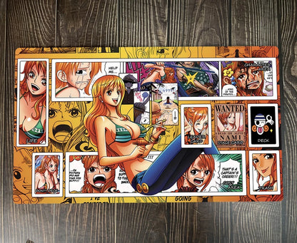 One Piece Nami Girl Table Playmat OPCG TCG CCG Mouse Pad Trading Card Game Play DeskMat