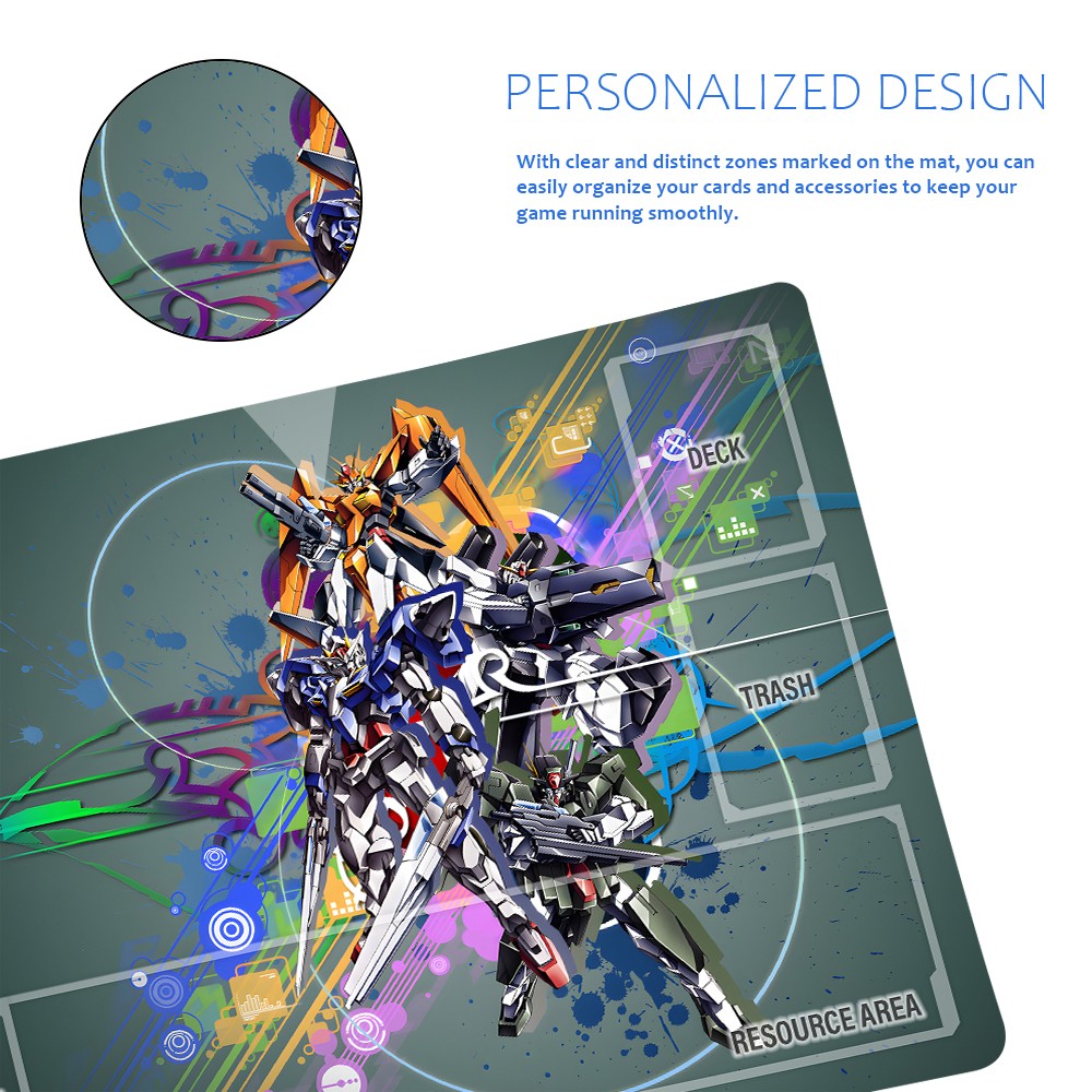 Gundam Playmat Suitable for GCG , includes Storage Bag, 24 x 14 inches (226518)