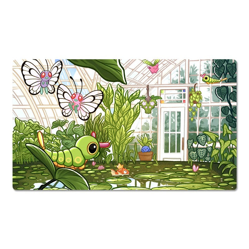 Caterpie Butterfree Pokemon Table Playmat PTCG TCG CCG Pad Trading Card Game Mat