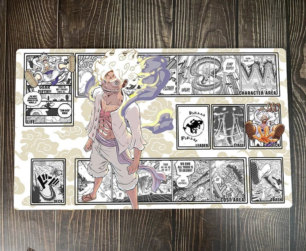 One Piece OPCG TCG CCG Mouse Pad Luffy Gear 5 Table Playmat Trading Card Game Desk Mat
