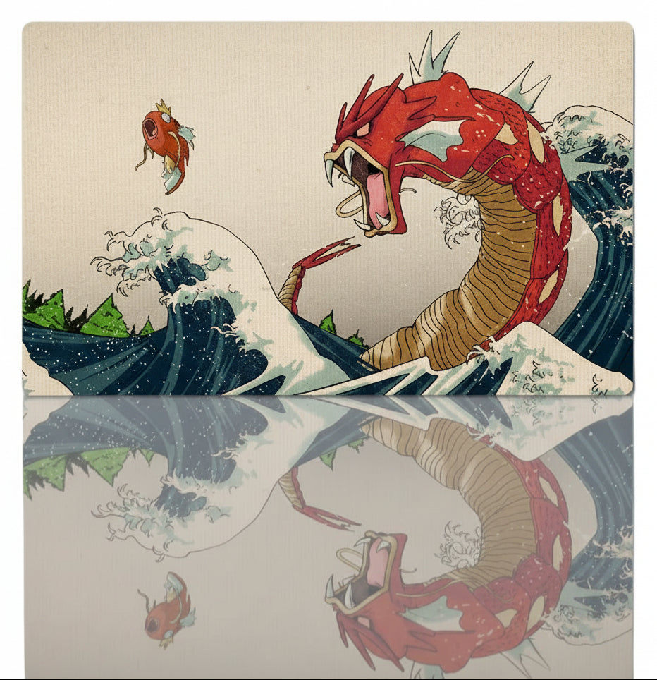 Gyarados Magikarp Pokemon Table Playmat TCG CCG Mat Gaming Play Pad Mousepad