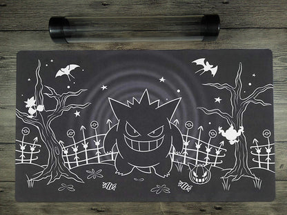PTCG Gengar Trading Card Game Custom Playmat CCG TCG Duel Mat Free Best Tube