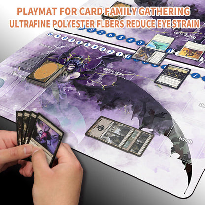 Board Game Digimon Playmat With Card Zones Mousepad Playmat of TCG CCG Stitched Edge