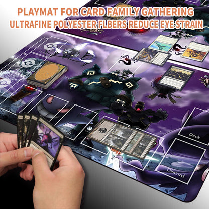 Pokemon Playmat Stitched Edge gengar With Zones Trading Card Game Playmat Stitched Edge of TCG