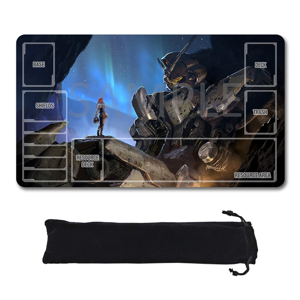 Gundam Playmat Suitable for GCG , includes Storage Bag, 24 x 14 inches (1166536)