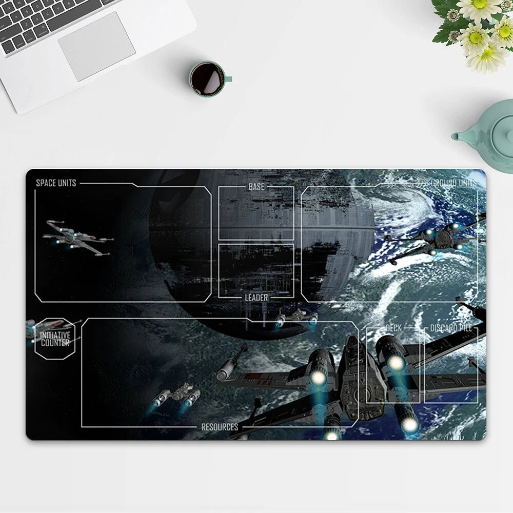 Playmat Deathstar TCG Starwars : Unlimited Trading Card Game Play Mat Free Bag