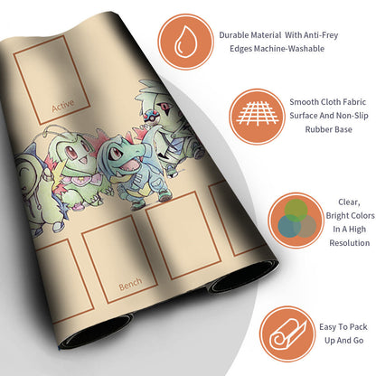 Pokemon Playmat Stitched Edge With Zones Trading Card Game Playmat Stitched Edge of MTG TCG CCG