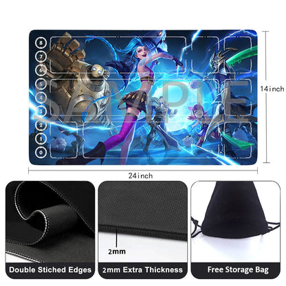 Jinx - League Of Legends Riftbound Playmat 24x14 in + Free Storage Bag
