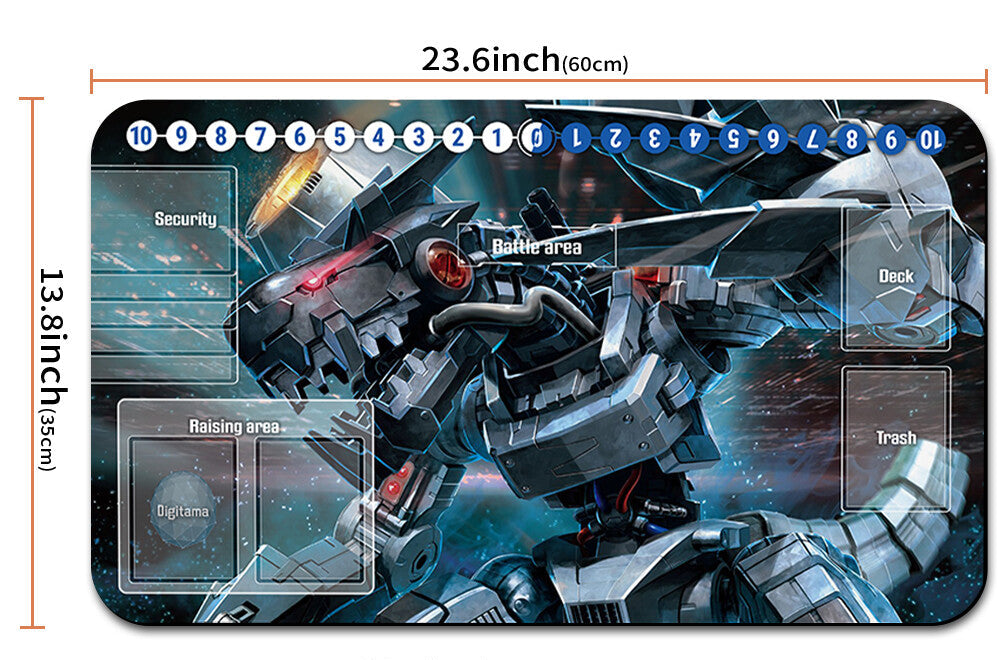Large mouse pad with robot design and measurements