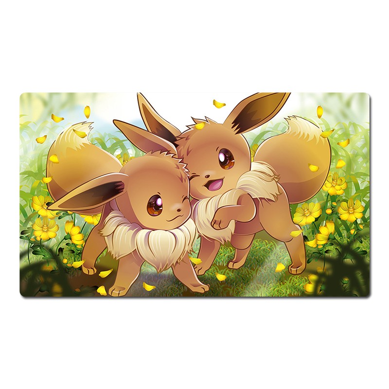 Eevee Board Game Pokemon Table Playmat PTCG TCG CCG Pad Trading Card Games Mat