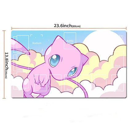 Mew Board Game Pokemon Table Playmat Card Games TCG CCG Deskmat Mousepad