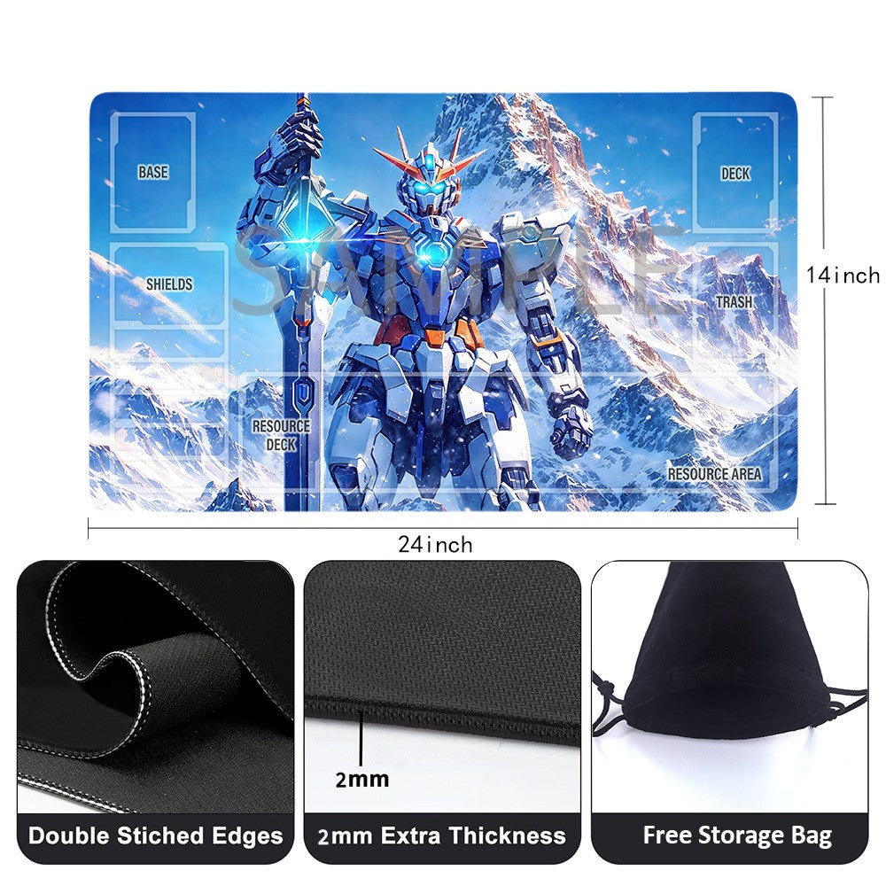 Gundam Playmat Suitable for GCG , includes Storage Bag, 24 x 14 inches (1395513)