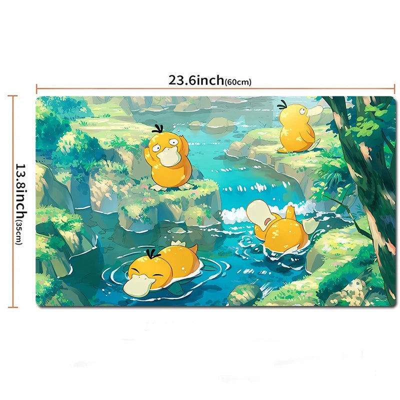 Psyduck Board Game Pokemon Table Playmat TCG CCG Mat Gaming Play Pad Mousepad