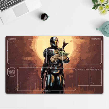 Playmat Boba Fett TCG Starwars : Unlimited Trading Card Game Play Mat Free Bag