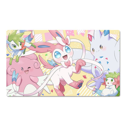 Sylveon Blissey Shaymin Pokemon Playmat PTCG TCG CCG Pad Trading Card Game Mat