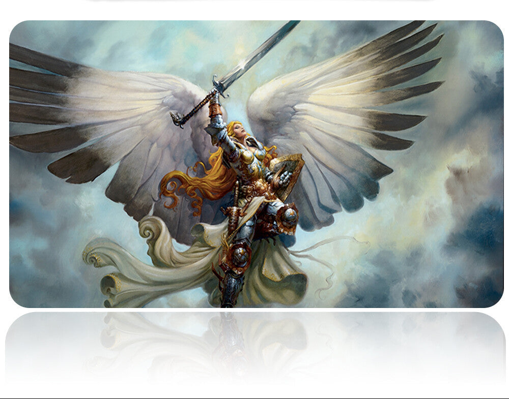 Serra Angel - Magic The Gathering MTG Playmat TCG CCG MTG Playmat Stitched Edge