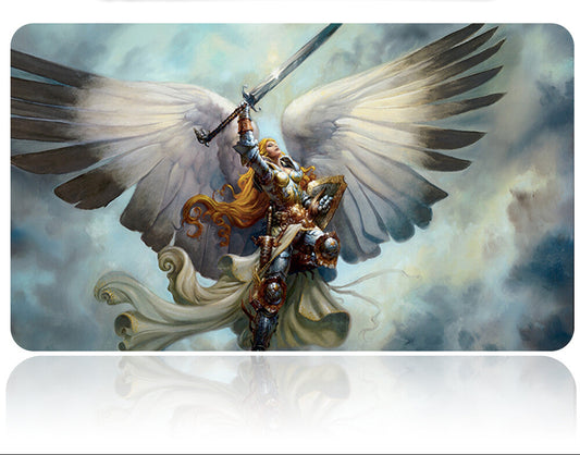 Serra Angel - Magic The Gathering MTG Playmat TCG CCG MTG Playmat Stitched Edge