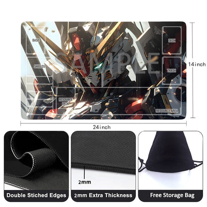 Gundam Playmat Suitable for GCG , includes Storage Bag, 24 x 14 inches (GD510144)