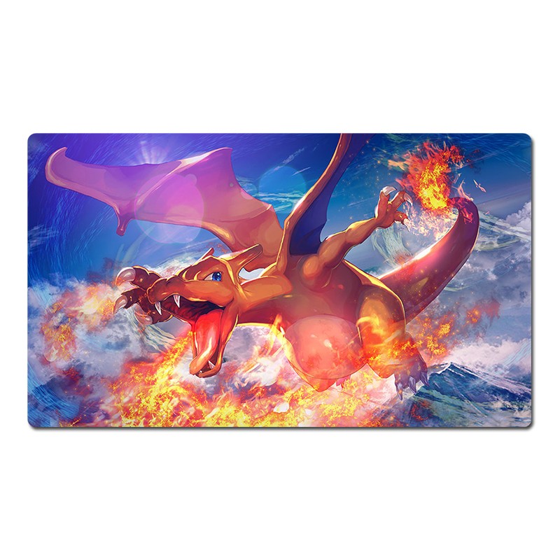 Charizard Board Game Pokemon Table Playmat TCG CCG Game Play Mat Mousepad & Bag