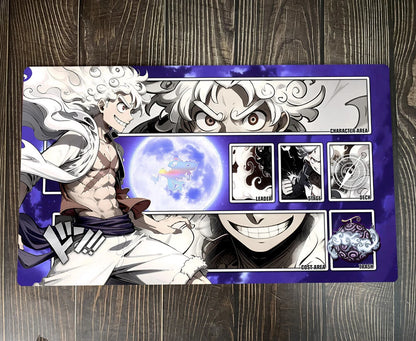 One Piece OPCG TCG CCG Table Mouse Pad Luffy Gear 5 Playmat Trading Card Game Deskmat
