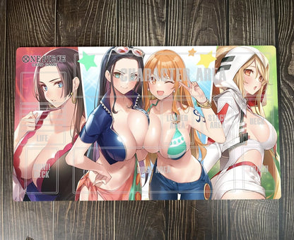 One Piece Girls Nico Robin Nami Table Playmat CCG OPCG Mat Trading Card Game Pad Mousepad
