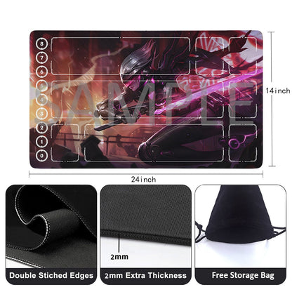 Fiora - League Of Legends Riftbound Playmat 24x14 in + Free Storage Bag