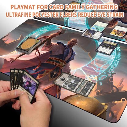 TEFERI, WHO SLOWS THE SUNSET -Board Game MTG Playmat Playmat of MTG CCG Stitched Edge