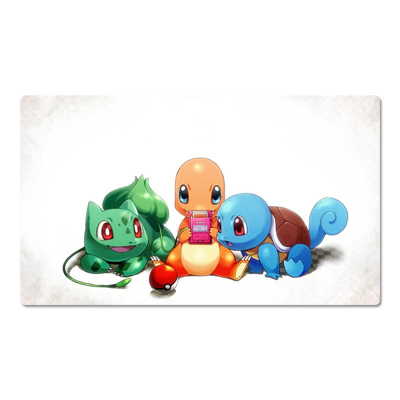 Squirtle Bulbasaur Pokemon Table Playmat PTCG TCG CCG Pad Trading Card Games Mat