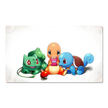 Squirtle Bulbasaur Pokemon Table Playmat PTCG TCG CCG Pad Trading Card Games Mat