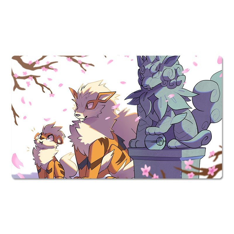 Arcanine Growlithe Board Pokemon Playmat PTCG TCG CCG Pad Trading Card Game Mat