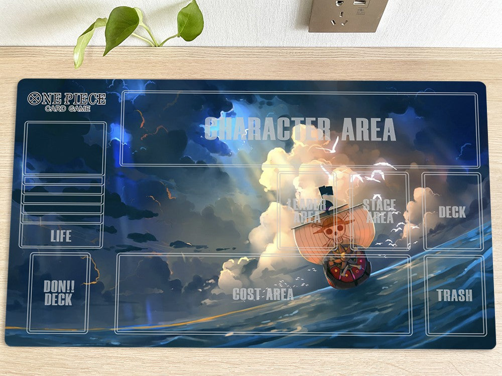 O-P Thousand Sunny Table Playmat CCG OPCG Mat Trading Card Game Pad Mousepad