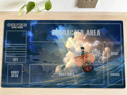 O-P Thousand Sunny Table Playmat CCG OPCG Mat Trading Card Game Pad Mousepad