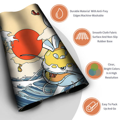 New Pokemon Dragonite Playmat Stitched Edge | Pokemon Playmat Stitched Edge With Zones |215455