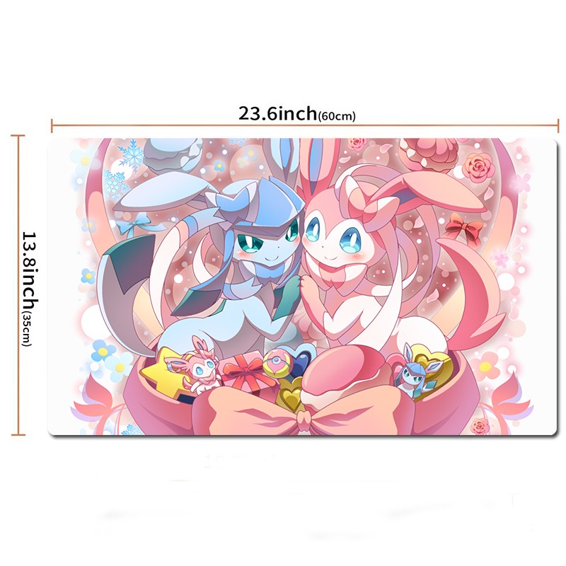 Sylveon Glaceon Board Game Pokemon Table Playmat TCG CCG Mat Play Pad Mousepad