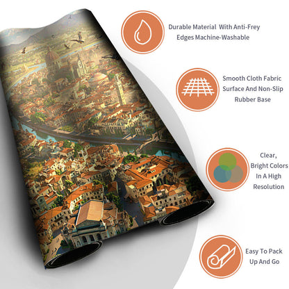ROME VISTA - Magic The Gathering MTG Playmat TCG CCG MTG Playmat Stitched Edge