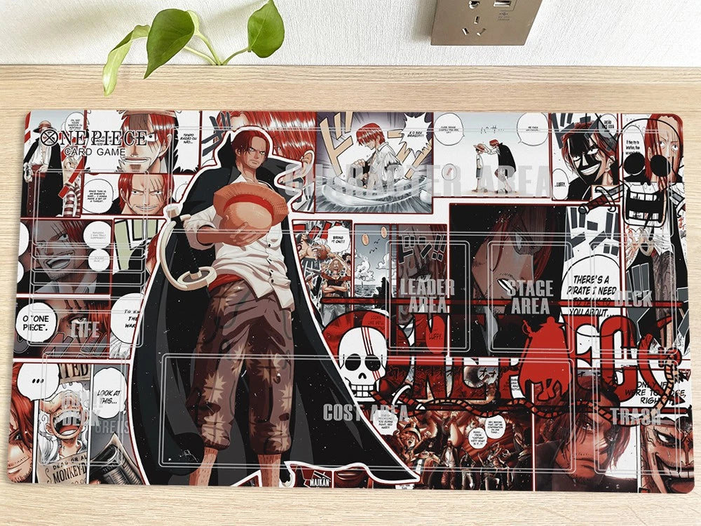 One Piece Shanks Table Playmat CCG OPCG Gaming Play Mat Trading Card Game Mousepad Deskmat