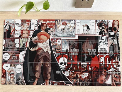 One Piece Shanks Table Playmat CCG OPCG Gaming Play Mat Trading Card Game Mousepad Deskmat